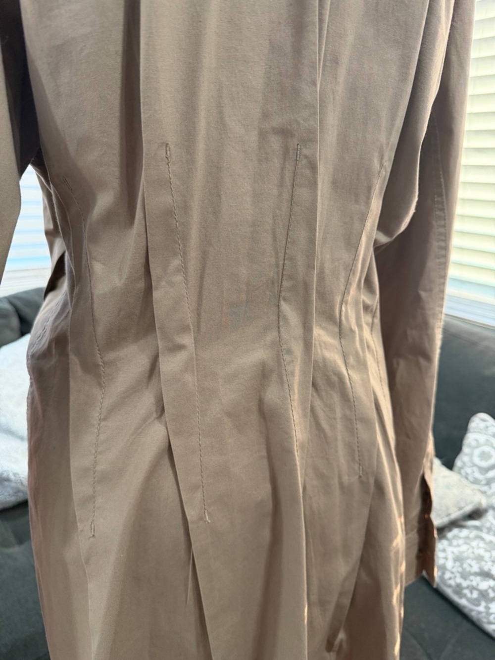 Pilcro‎ Pintuck Tan Mini Shirt Dress - Picture 8 of 14